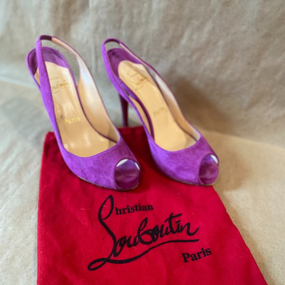 Christian Louboutin Purple suede pumps